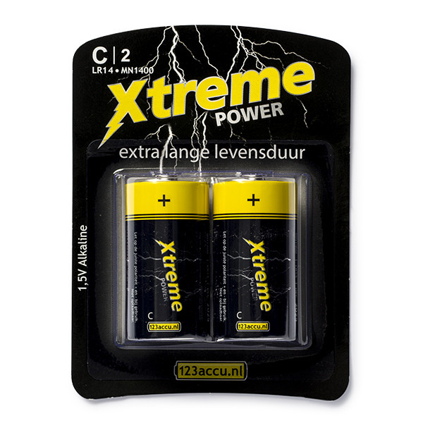 123accu Xtreme Power LR14 batterij 2 stuks DR 123accu.nl