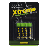 123accu Xtreme Power Oplaadbare AAA / HR03 Ni-Mh batterijen (4 stuks, 800 mAh)  ADR00064