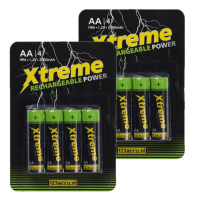 123accu Xtreme Power Oplaadbare AA / HR6 Ni-Mh batterijen (8 stuks, 2000 mAh)  ADR00185