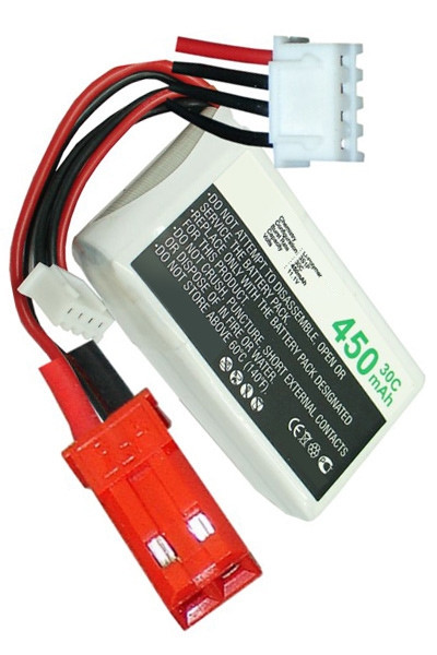 123accu huismerk JST-SYP-2P / JST-XH-2.54 AWG24 accu (11.1 V, 450 mAh)  ANB00048 - 1