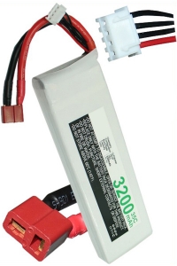 123accu huismerk T-Plug AWG12 / JST-XH-2.54 AWG24 accu (3200 mAh)  ANB00087