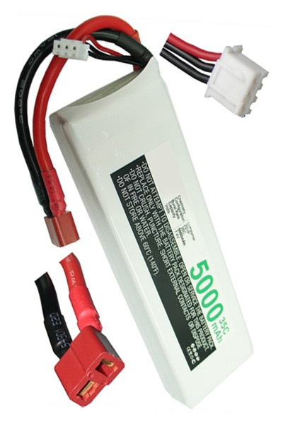 123accu huismerk T-Plug AWG12 / JST-XH-2.54 AWG24 accu (7.4 V, 5000 mAh)  ANB00052 - 1