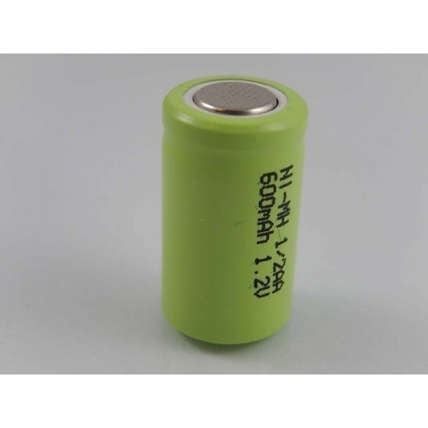 123accu 1/2 AA batterij (1.2V, 600 Ni-Mh)