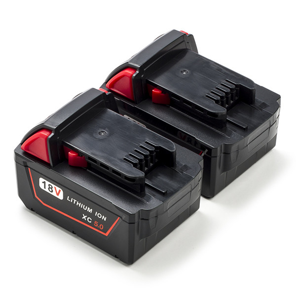 2-Pack Milwaukee M18 B5 / 4932430483 accu's (18 V, 5.0 Ah, 123accu huismerk)  AMI00581 - 1