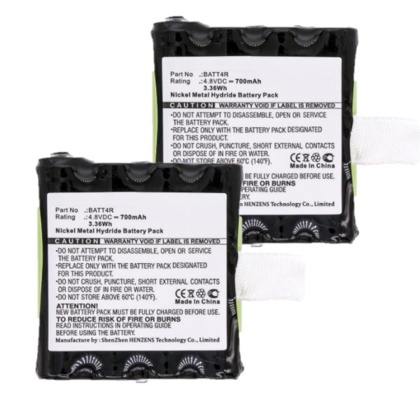 2-Pack Motorola IXNN4002B accu's (4.8 V, 700 mAh, 123accu huismerk)  AMO00515 - 1