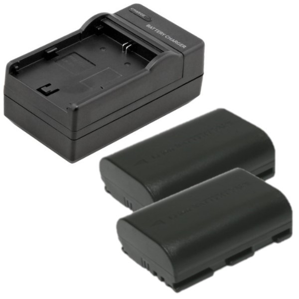 2 stuks: Canon LP-E6 / LP-E6N / LP-E6NH accu's + lader (7.2 V, 2000 mAh, 123accu huismerk)  ACA00562 - 1