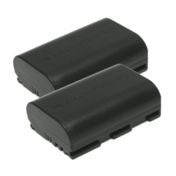 2 stuks: Canon LP-E6 / LP-E6N / LP-E6NH accu's (7.2 V, 1600 mAh, 123accu huismerk)  ACA00560 - 1