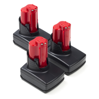 3-pack Milwaukee M12 B4 / 4932430065 accu's (12 V, 4.0 Ah, 123accu huismerk)  AMI00540