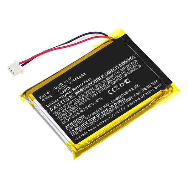 3GEN DL2B / DLIIB accu (3.7 V, 1150 mAh, 123accu huismerk)  A3G00001 - 1