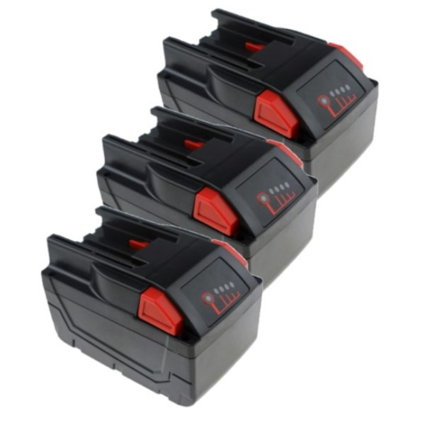 3 stuks: Milwaukee M28 BX / 4932352732 accu's (28 V, 4.0 Ah, 123accu huismerk)  AMI00662 - 1