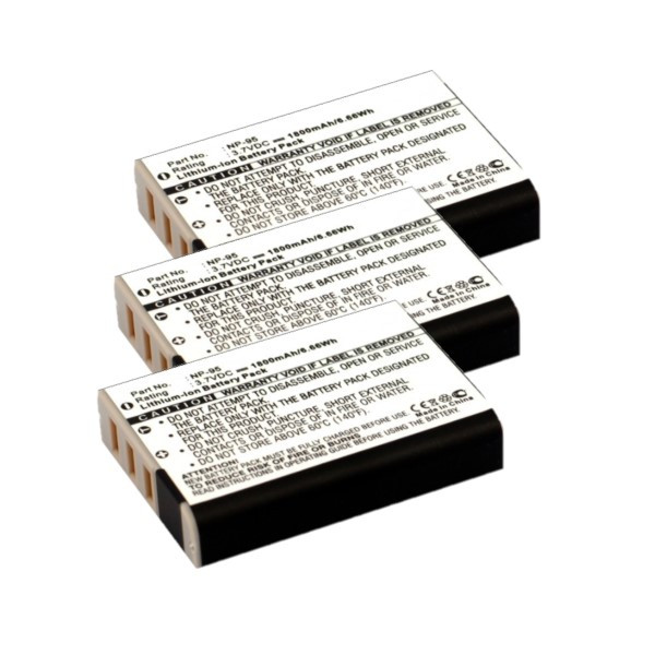 3x FujiFilm NP-95 accu (3.7 V, 1800 mAh, 123accu huismerk)  AFU00315 - 1