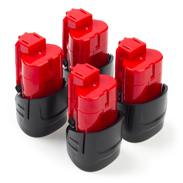 4-pack Milwaukee M12 B2 / 4932430064 accu's (12 V, 2.0 Ah, 123accu huismerk)  AMI00565 - 1