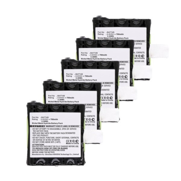 5-Pack Motorola IXNN4002B accu's (4.8 V, 700 mAh, 123accu huismerk)  AMO00516 - 1