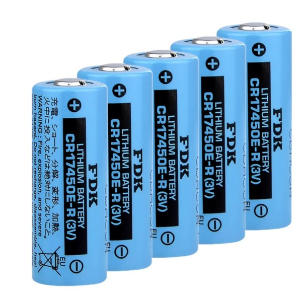 5 stuks FDK CR17450 / CR17450E-R batterijen (3V, 2400 mAh, Li-MnO2)  AFD00003 - 1