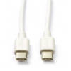 USB C naar USB C kabel (1 meter, wit)