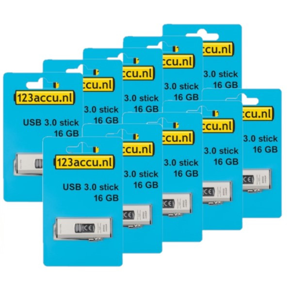 Aanbieding: 10x 123accu USB 3.0 stick 16GB  ADR00170 - 1