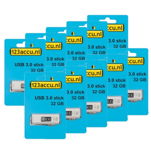 Aanbieding: 10x 123accu USB 3.0 stick 32GB  ADR00174 - 1