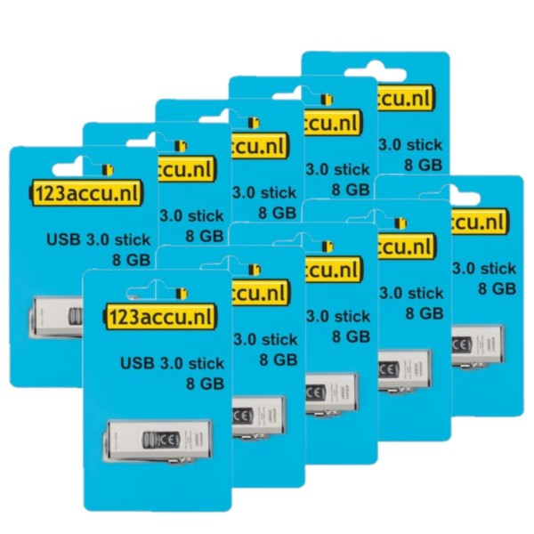 Aanbieding: 10x 123accu USB 3.0 stick 8GB  ADR00169 - 1