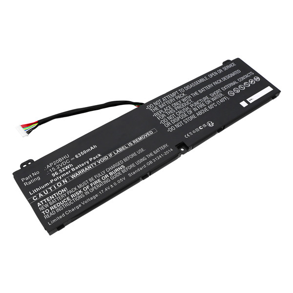 Acer AP20BHU accu (15.2 V, 6350 mAh, 123accu huismerk)  AAC00924 - 1