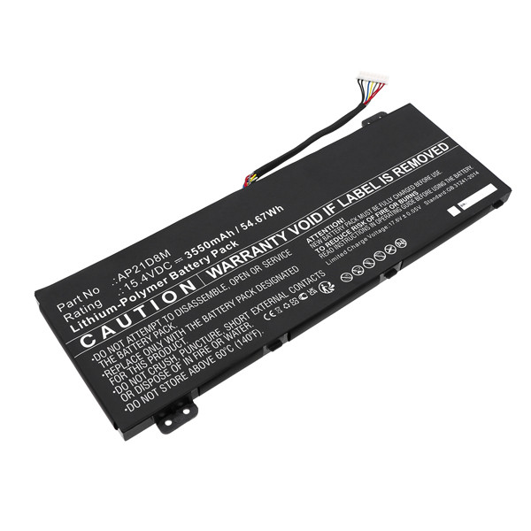 Acer AP21D8M / KT.0040G.015 accu (15.4 V, 3550 mAh, 123accu huismerk)  AAC00925 - 1