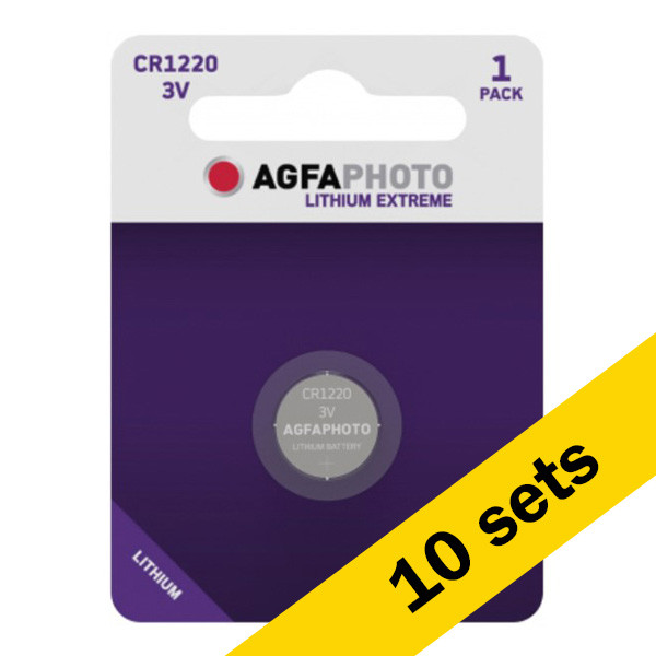 Agfaphoto CR1220 / DL1220 / 1220 Lithium knoopcel batterij 10 stuks  AAG00022 - 1