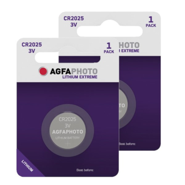 Agfaphoto CR2025 3V Lithium knoopcel batterij 2 stuks  AAG00028 - 1