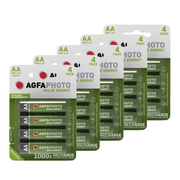 Agfaphoto Oplaadbare AA / HR6 Ni-Mh Batterijen (20 stuks, 2300 mAh)  AAG00102 - 1