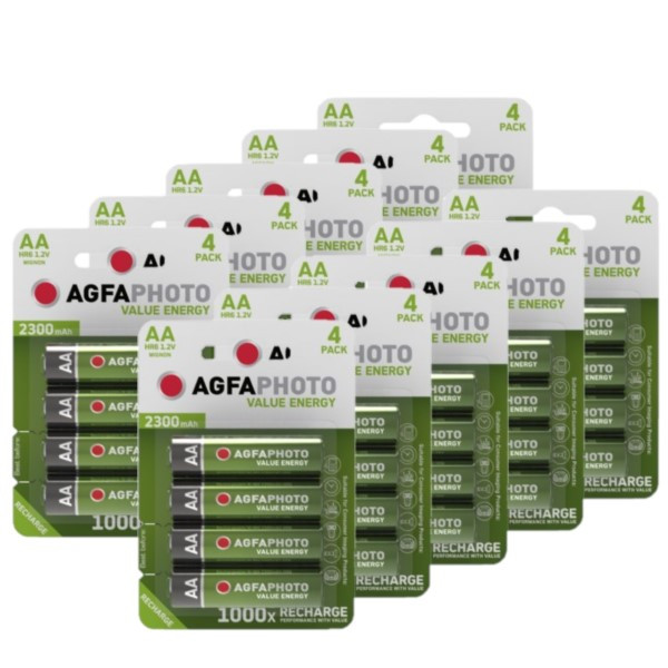 Agfaphoto Oplaadbare AA / HR6 Ni-Mh Batterijen (40 stuks, 2300 mAh)  AAG00103 - 1