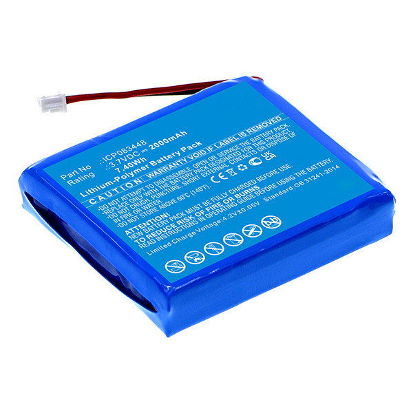 Albrecht 083448 / ICP083448 accu (3.7 V, 2000 mAh, 123accu huismerk)  AAL00309 - 1