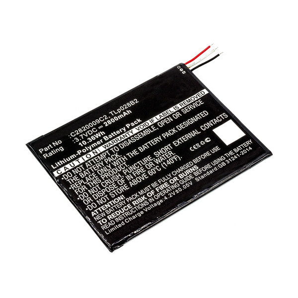 Alcatel TLp028B2 / TLp028BC / TLp028BD accu (2800 mAh, 123accu huismerk)  AAL00211 - 1