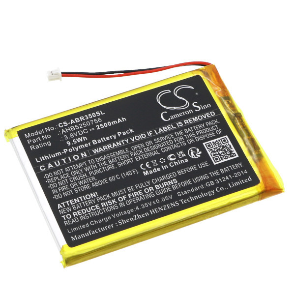 Anbernic AHB5250756 accu (3,8 V, Li-pl, 2500mAh, 123accu huismerk)  AAN00182 - 1