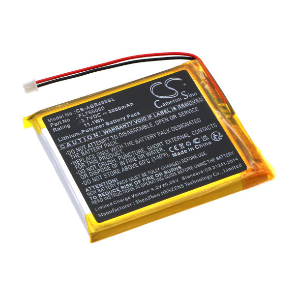 Anbernic FL755060 accu (3,7 V, Li-pl, 3000mAh, 123accu huismerk)  AAN00184 - 1