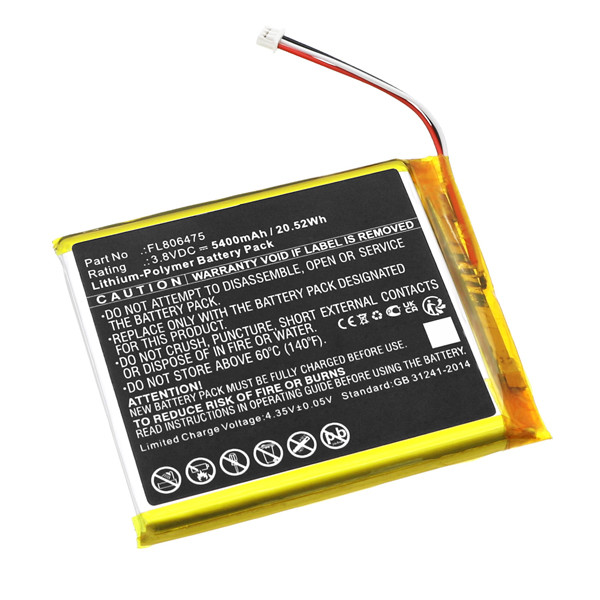 Anbernic FL806475 accu (3,8 V, Li-pl, 5400mAh, 123accu huismerk)  AAN00180 - 1