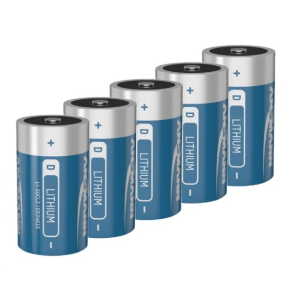 Ansmann Aanbieding: 5 x Ansmann ER34615 / D batterij (3.6V, 19000 mAh, Li-SOCl2)  AAN00115 - 1