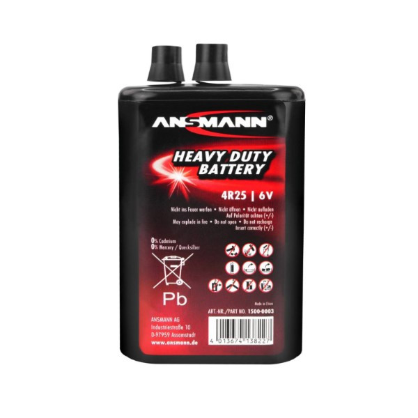 Ansmann Heavy Duty Zink-kool 4R25 batterijen (6V, 9Ah, 100 stuks)  AAN00148 - 4