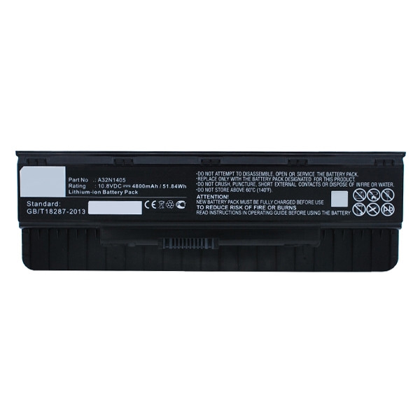 Asus A32N1405 accu (10.8 V, 4800 mAh, 123accu huismerk)  AAS00411 - 1