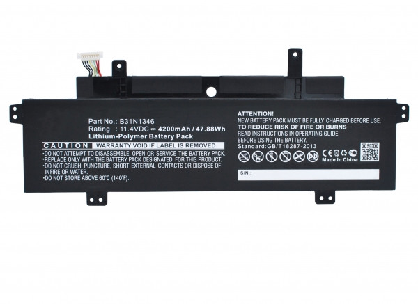 Asus B31N1346 / 0B200-01010000 accu (11.4 V, 4200 mAh, 123accu huismerk)  AAS00627 - 1