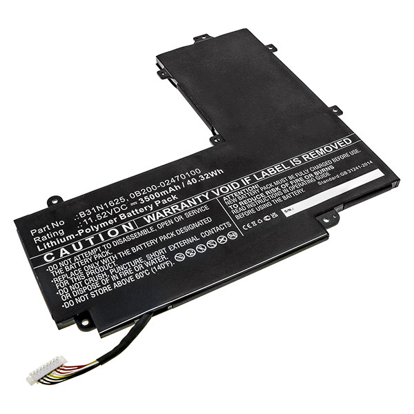 Asus B31N1625 / 0B200-02470100 accu (11.52 V, 3500 mAh, 123accu huismerk)  AAS00805 - 1