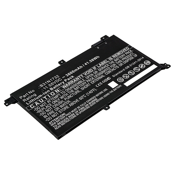 Asus B31N1732 / 0B200-02960000 accu (11.55 V, 3600 mAh, 123accu huismerk)  AAS00705 - 1