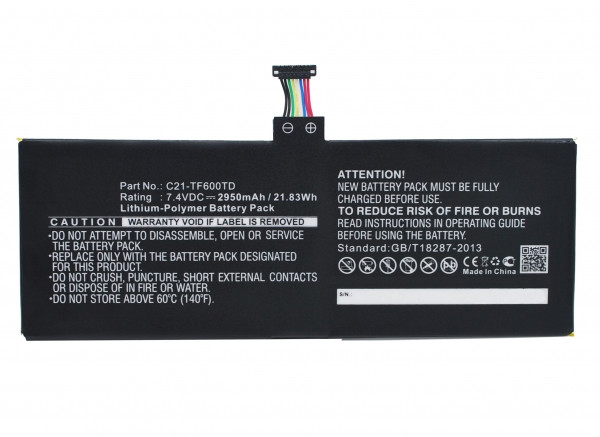 Asus C21-TF600TD accu (2950 mAh, 123accu huismerk)  AAS00245 - 1