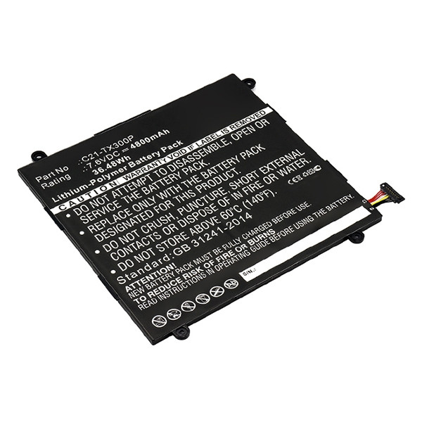 Asus C21-TX300P accu (7.6 V, 4800 mAh, 123accu huismerk)  AAS00543 - 1