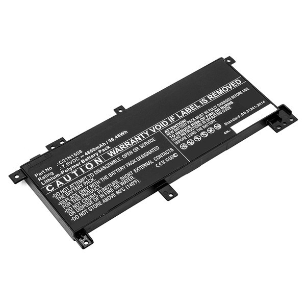 Asus C21N1508 / 0B200-01740100 accu (7.6 V, 4800 mAh, 123accu huismerk)  AAS00564 - 1