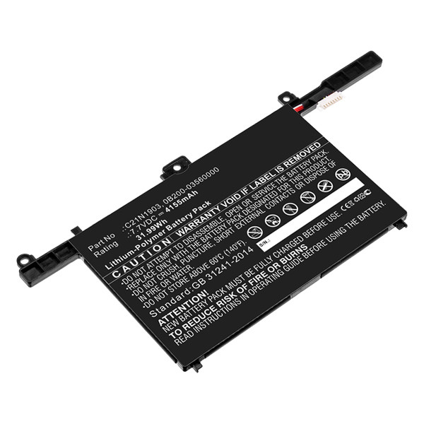 Asus C21N1903 / 0B200-03560000 accu (7.7 V, 4155 mAh, 123accu huismerk)  AAS00747 - 1