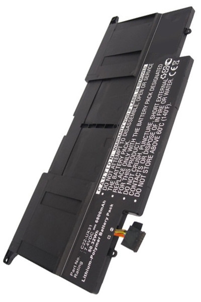 Asus C22-UX31 accu (7.4 V, 6800 mAh, 123accu huismerk)  AAS00218 - 1