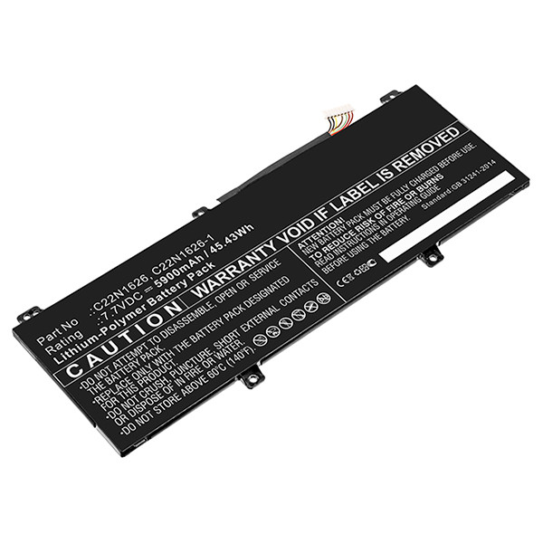 Asus C22N1626 / 0B200-02440100 accu (7.7 V, 5900 mAh, 123accu huismerk)  AAS00785 - 1