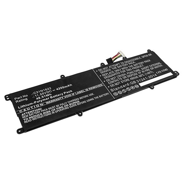 Asus C31N1622 / 0B200-02390000 accu (11.55 V, 4200 mAh, 123accu huismerk)  AAS00783 - 1