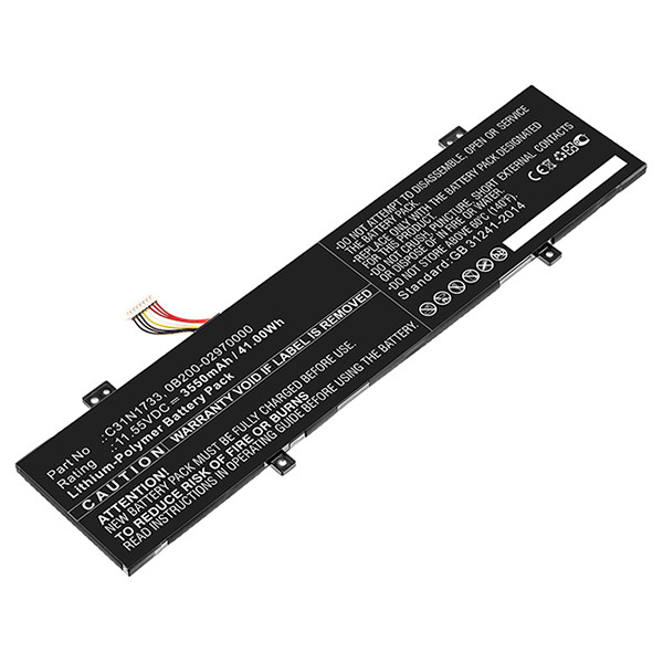 Asus C31N1733 / 0B200-02970000 accu (11.55 V, 3550 mAh, 123accu huismerk)  AAS00763 - 1