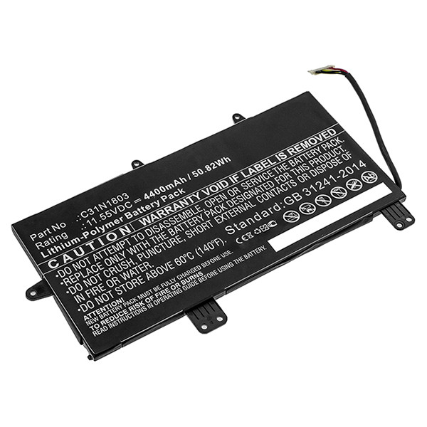 Asus C31N1803 / 0B200-02980200 accu (11.55 V, 4400 mAh, 123accu huismerk)  AAS00780 - 1