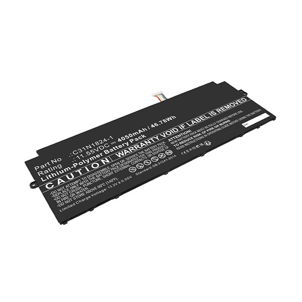 Asus C31N1824-1 / 0B200-03550000 accu (11,55 V, Li-pl, 4050mAh, 123accu huismerk)  AAS00887 - 1