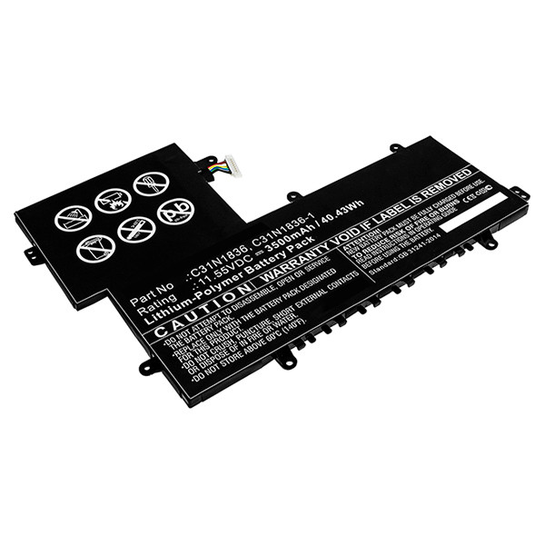 Asus C31N1836 / C31N1836-1 accu (11.55 V, 3500 mAh, 123accu huismerk)  AAS00799 - 1